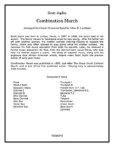 Combination March Concert Band sheet music cover